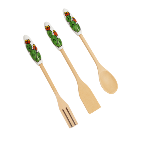 Kitchen utensils set Pricky Pear De Simone Pottery Kitchen utensils set Pricky Pear De Simone Pottery